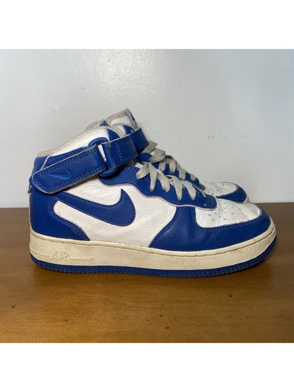 Nike Women’s 6 Air Force 1 Mid DX3721-100 Blue White Basketball Shoes Sneakers